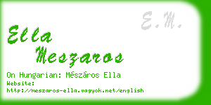 ella meszaros business card