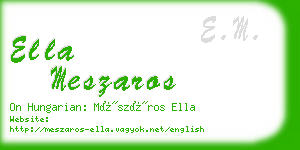 ella meszaros business card